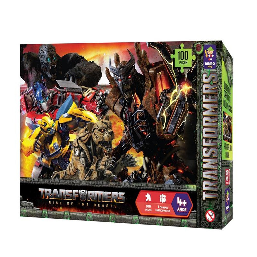 Quebra Cabeça 100 Peças Transformers - A Batalha Final