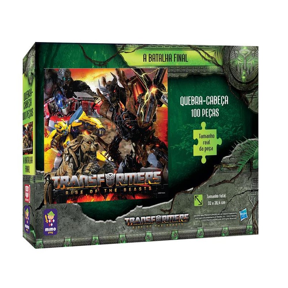 Quebra Cabeça 100 Peças Transformers - A Batalha Final