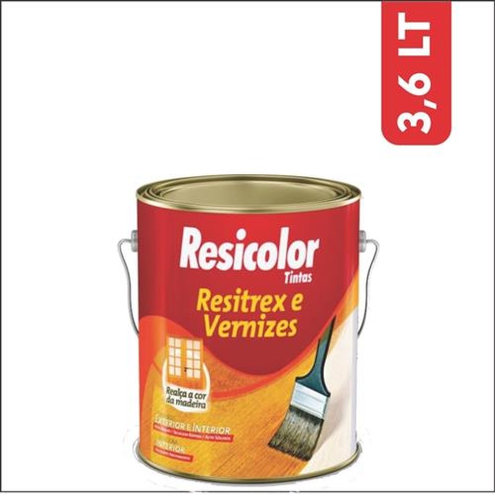 Verniz Resicolor Brilhante Imbuia 3,6 Litros