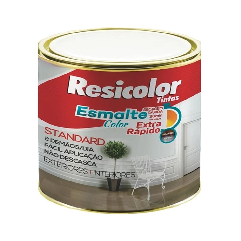 Tinta Esmalte Resicolor Brilhante 900ml Marrom Conhaque