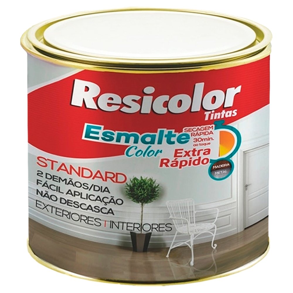 Tinta Esmalte Resicolor Brilhante 900ml Marrom Tabaco