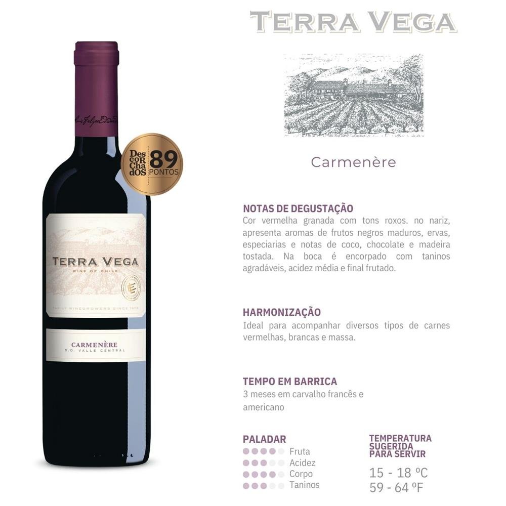 Vinho Tinto Seco Carmenere Terra Vega