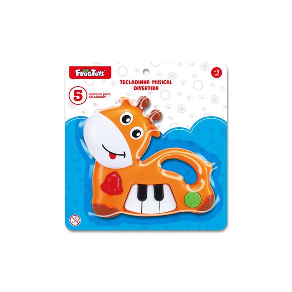 Tecladinho Musical Divertido: Vaca, Ovelha, Elefante, Cavalo e Girafa