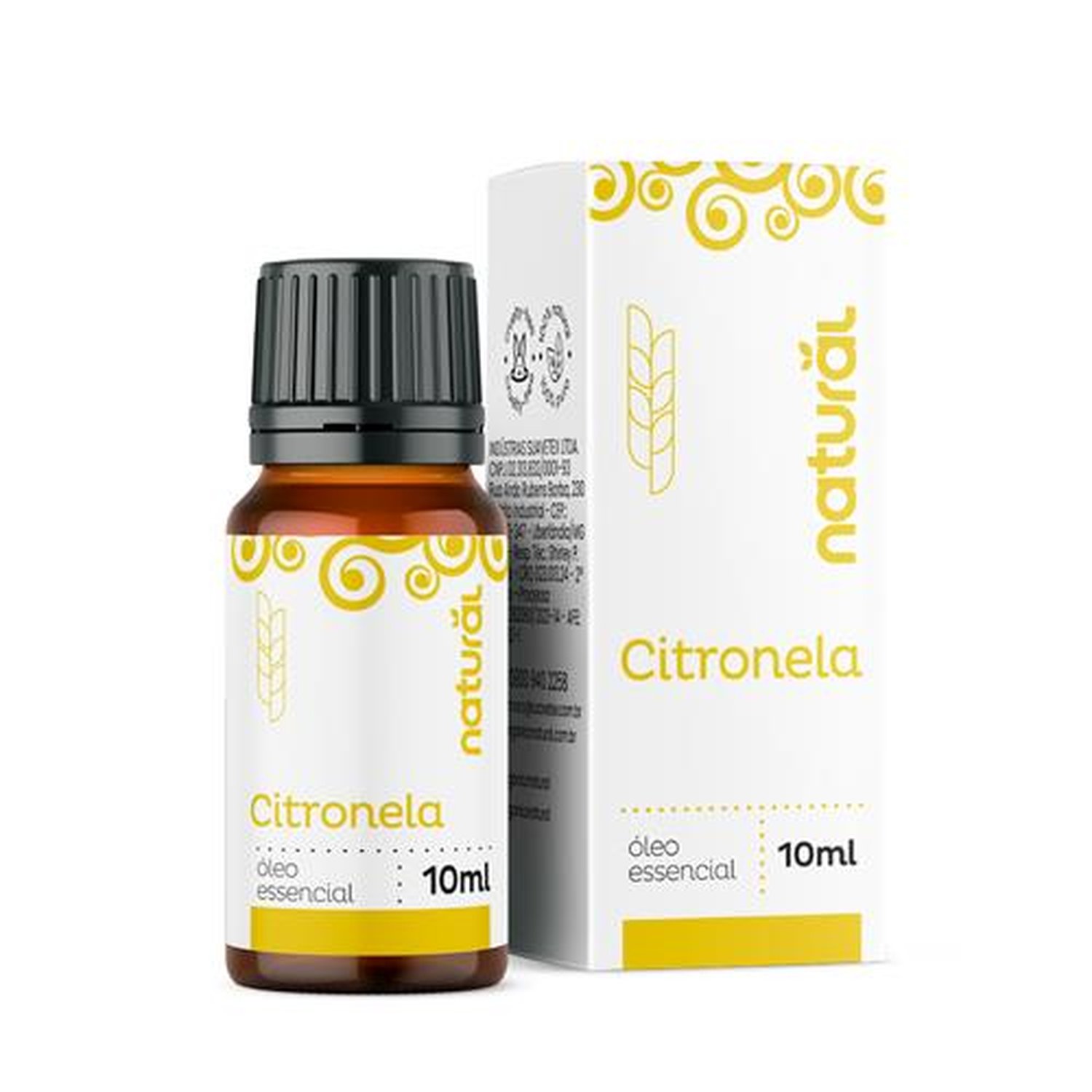 Oleo Essencial de Citronela - Orgânico Natural 10ml - Display Com 10