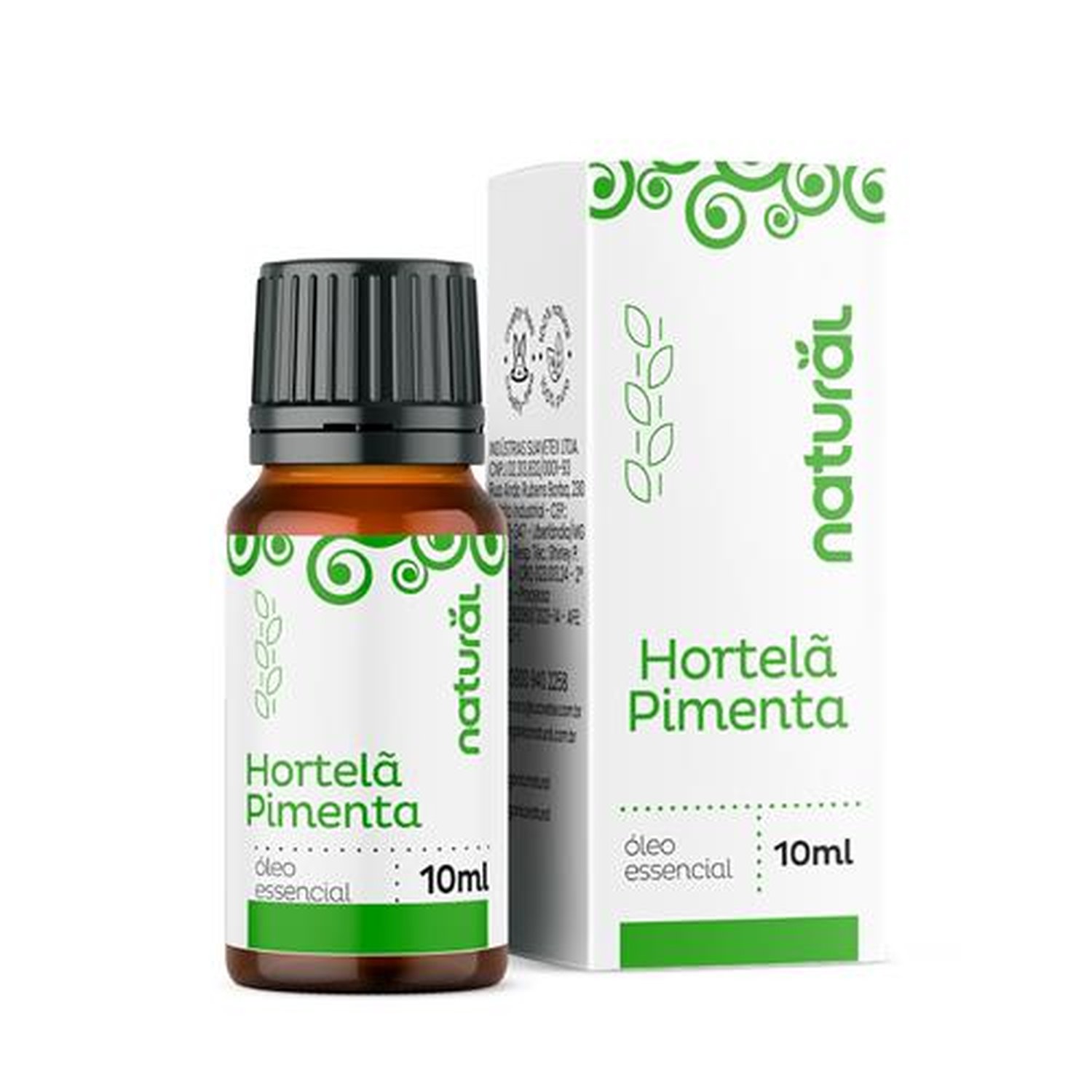 Oleo Essencial de Hortelã Pimenta - Orgânico Natural 10ml - Display Com 10