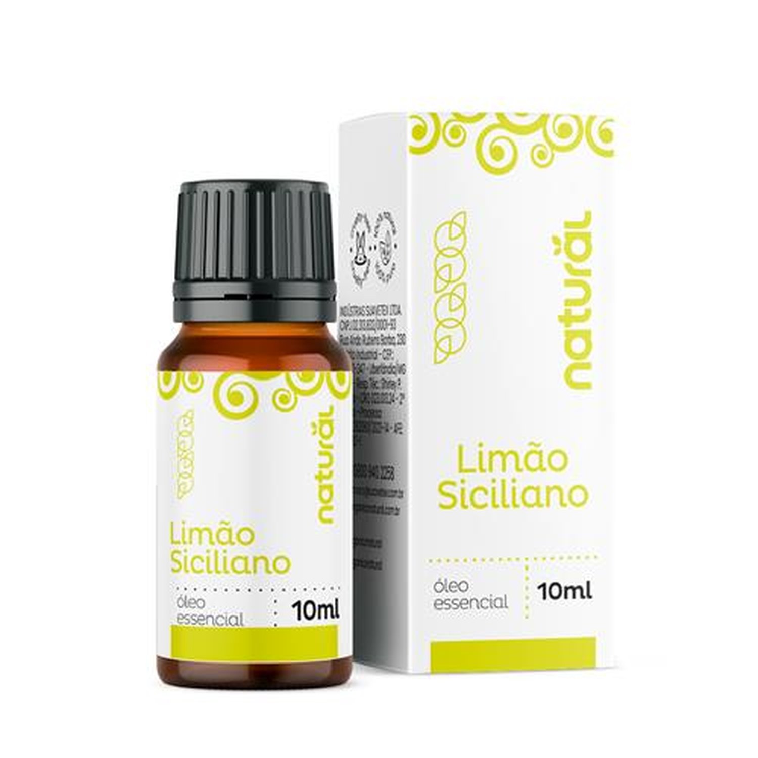 Oleo Essencial de Limão Siciliano - Orgânico Natural 10ml - Display Com 10