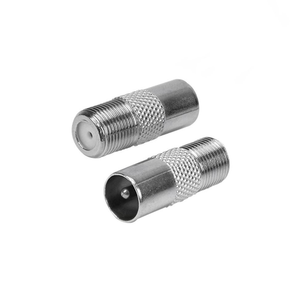 Adaptador F Níquel - Pino Europeu Macho Para F Fêmea