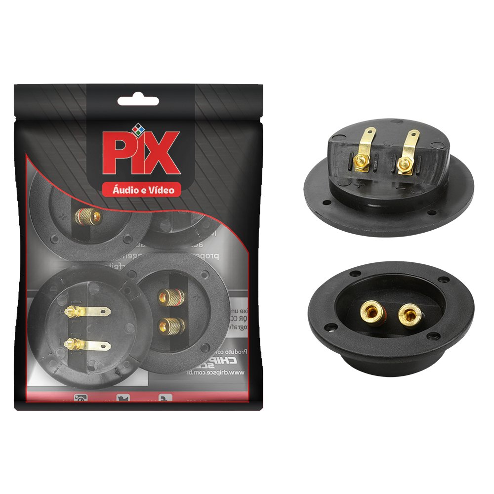 Borne Plástico PCI - Redondo Com Terminal Gold - 7,5MM