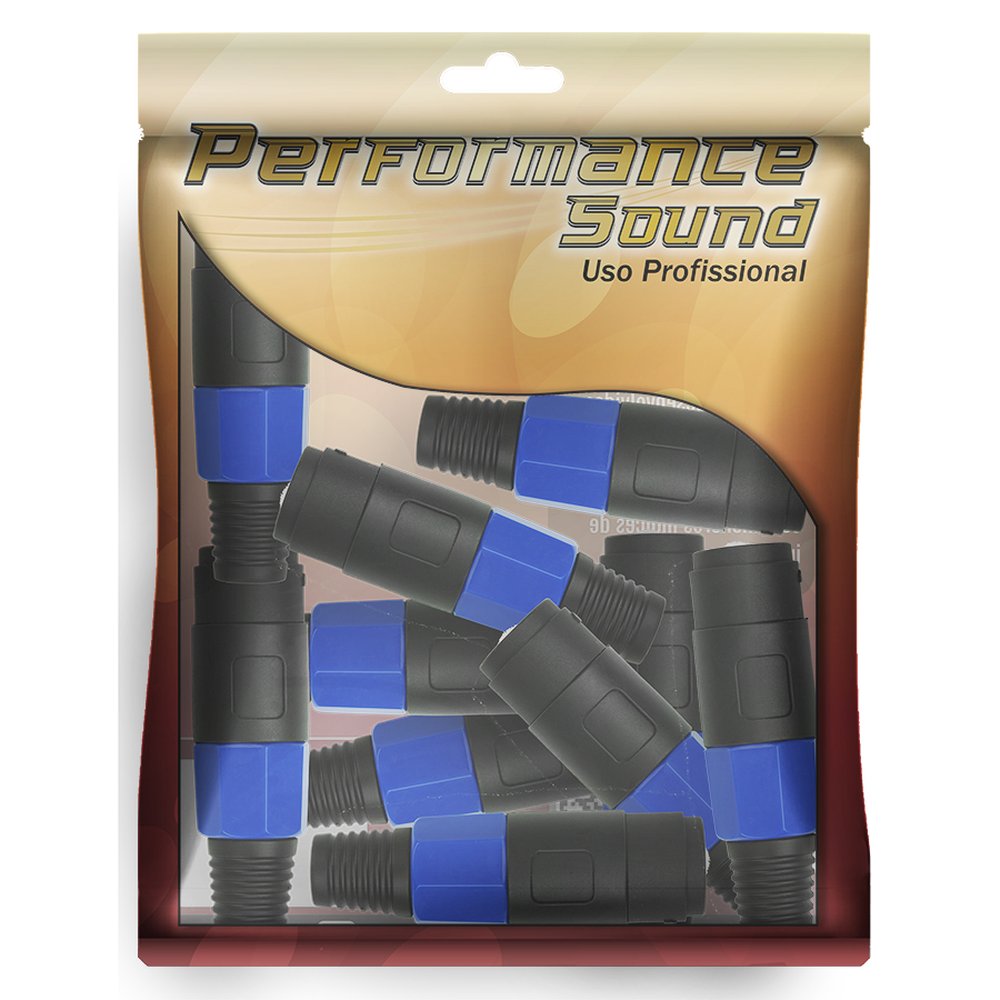 Jack Speakon Plástico - Speakon Fêmea 4 Vias - Azul