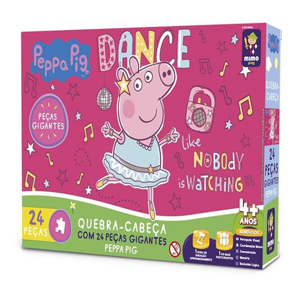 Quebra Cabeça Gigante 24 Peças Peppa Bailarina