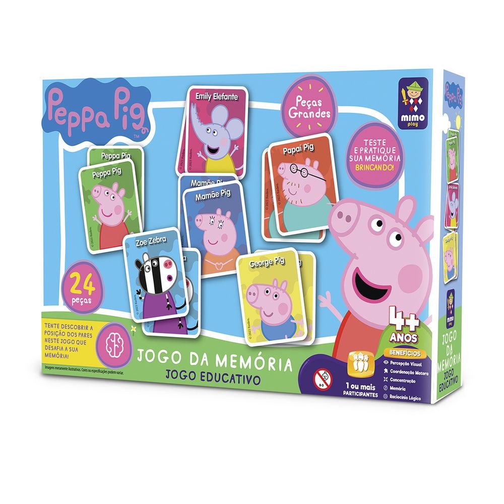Jogo Da Memória Peppa Pig 12 Pares - Mimo