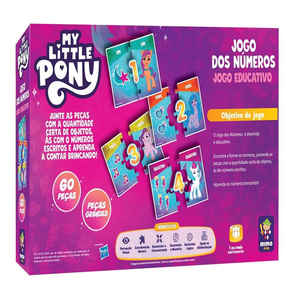 Jogo Educativo - Jogo dos Numeros My Litlle Poney
