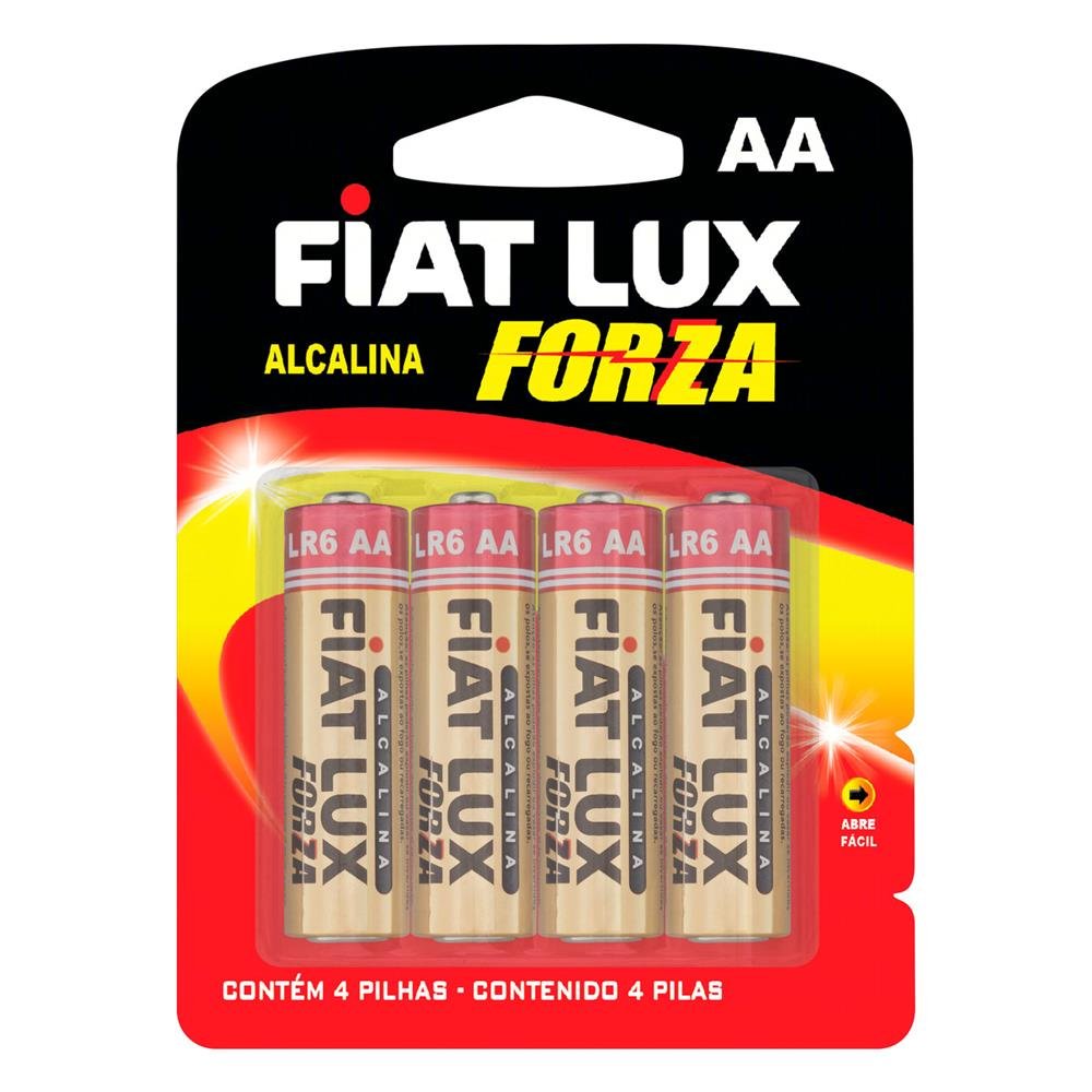 Pilha Alcalina Aa Pequena Fiat Lux 4 Unidades
