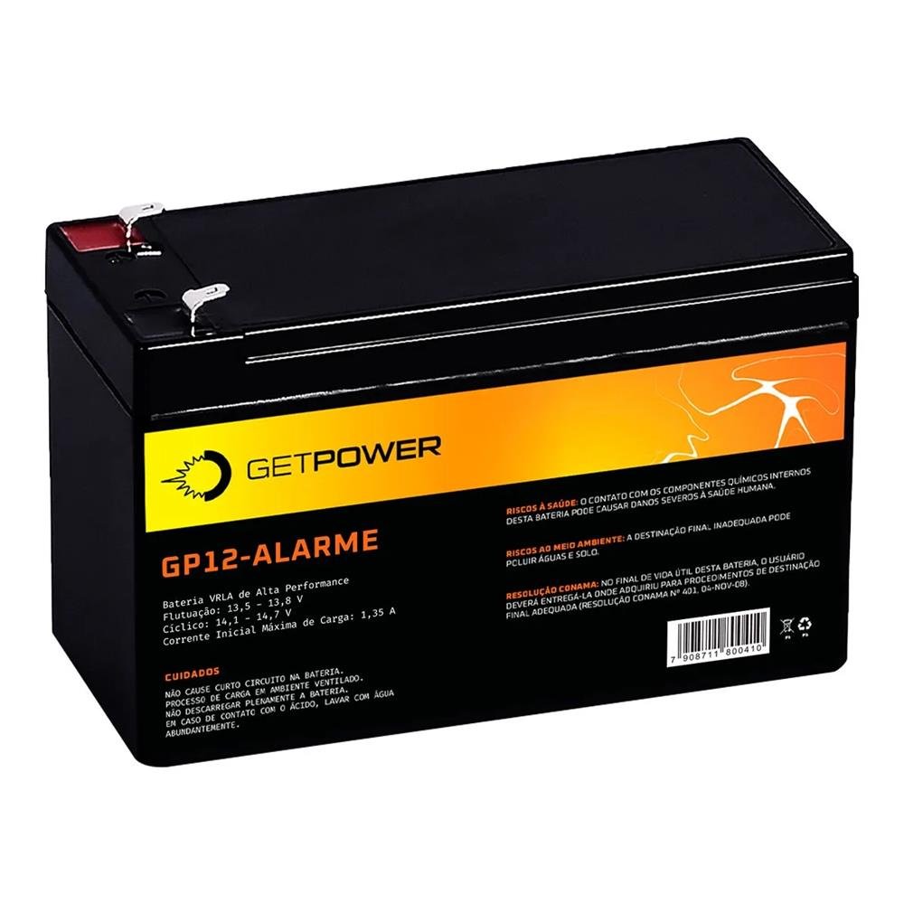 Bateria Selada Getpower Vrla 12v, 12ah