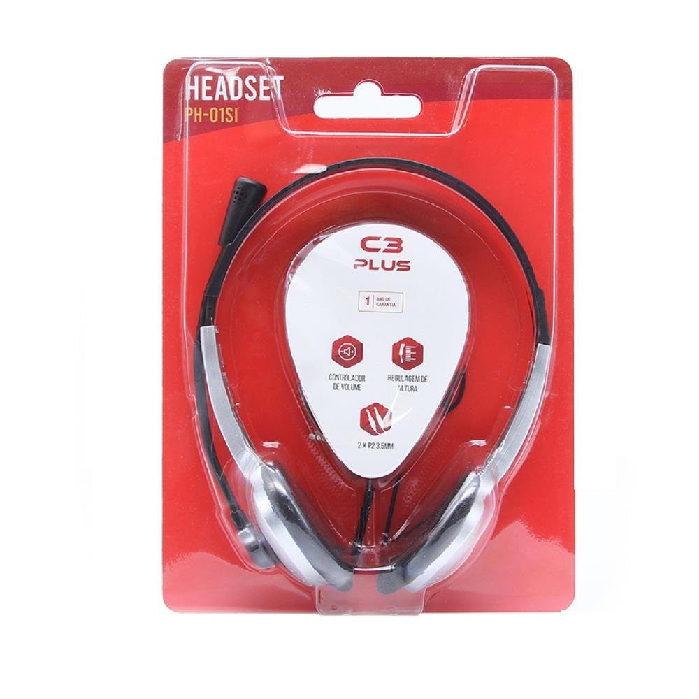 Fone Com Microfone PH-01SI Prata C3Plus
