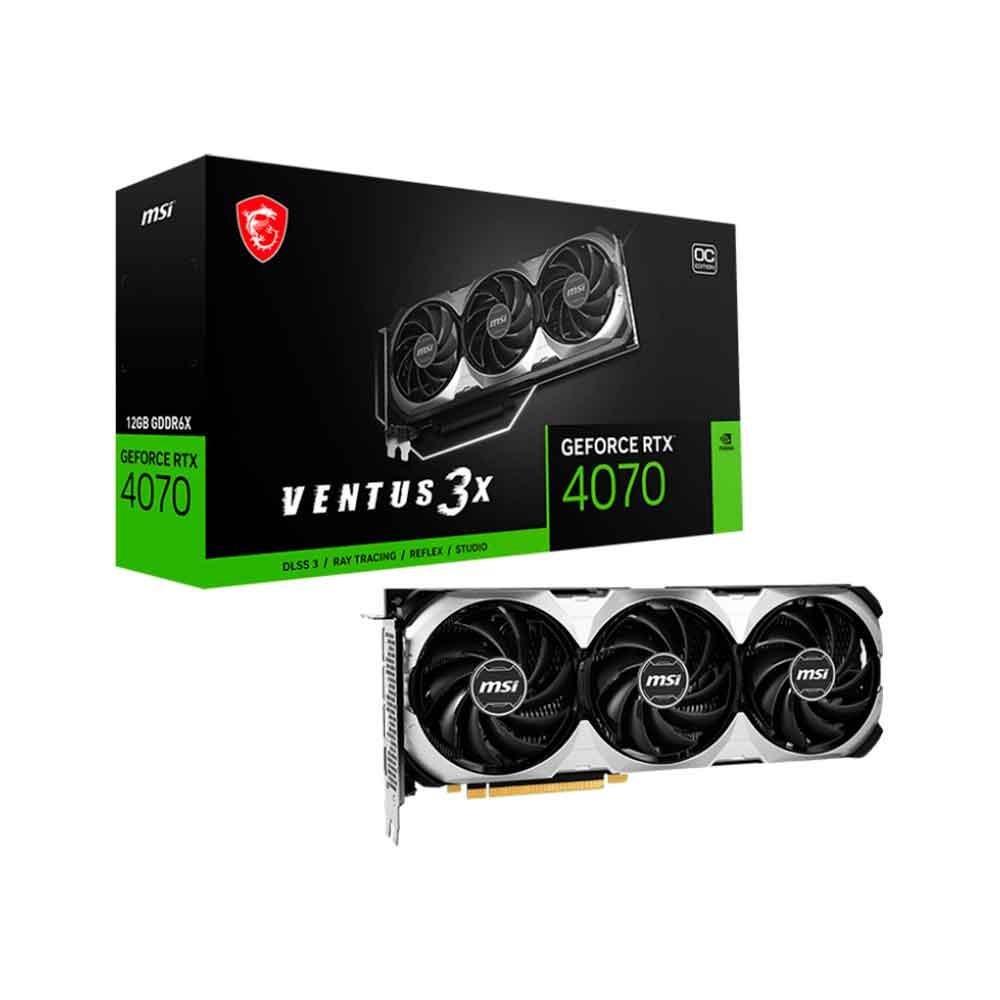 Placa De Video Msi Geforce Rtx 4070 Ventus 3x Oc, 12gb, Gddr6, 192bits - 912-v513-062