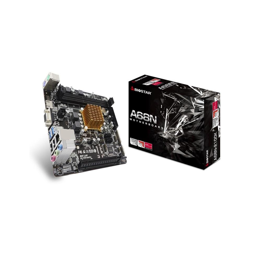 Placa Mãe Biostar A68N-2100K, com Processador AMD E1-6010, Mini-ITX, DDR3