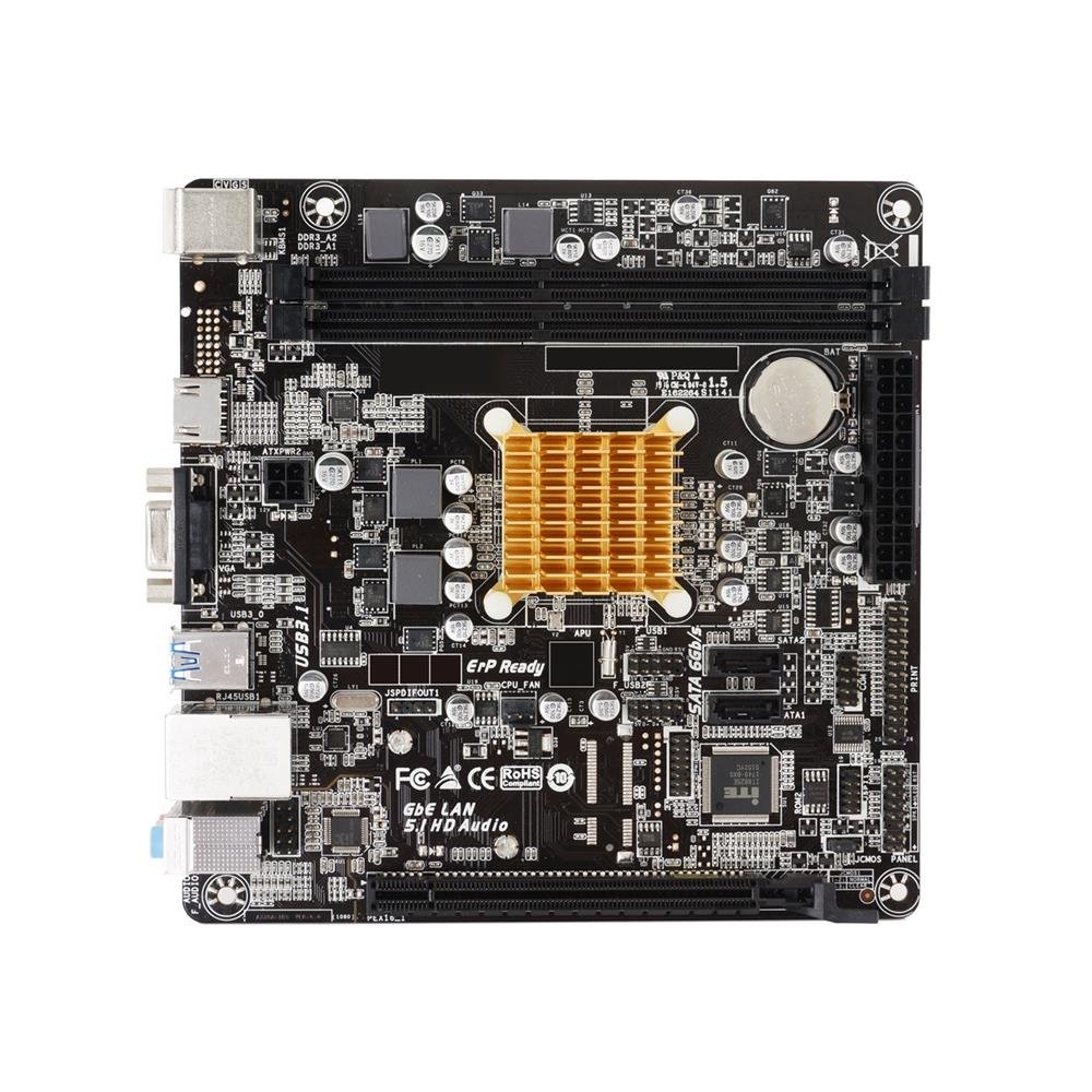 Placa Mãe Biostar A68N-2100K, com Processador AMD E1-6010, Mini-ITX, DDR3