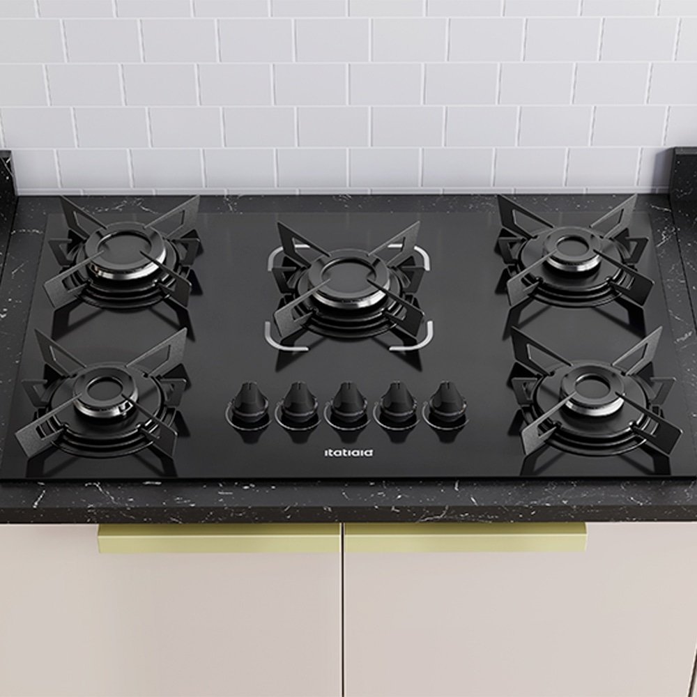 Fogão Cooktop Itatiaia 5 Bocas Electra | Superautomático, Preto, Bivolt