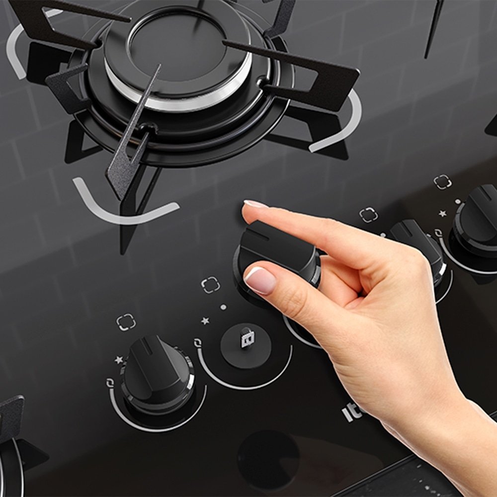 Fogão Cooktop Itatiaia 5 Bocas Electra | Superautomático, Preto, Bivolt