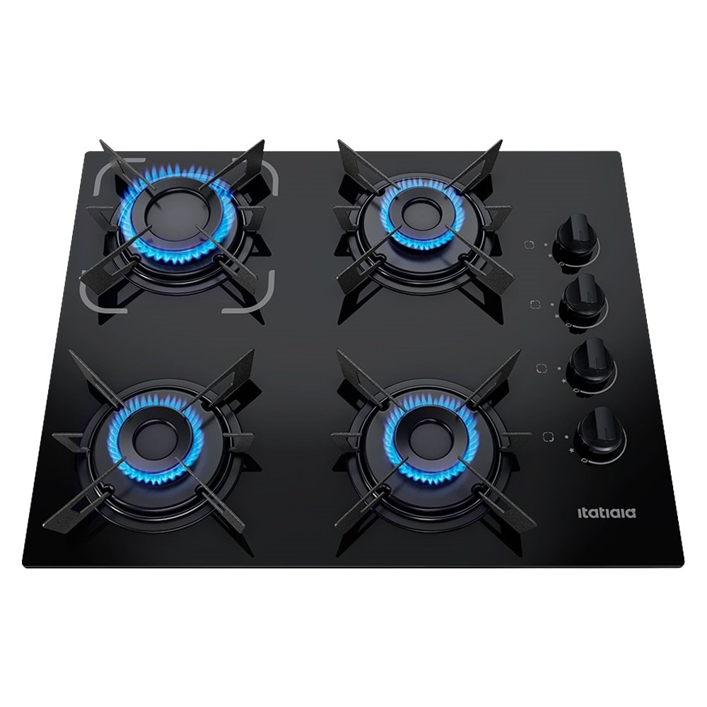 Fogão Cooktop Itatiaia 4 Bocas Electra | Tripla Chamas, Preto, Bivolt