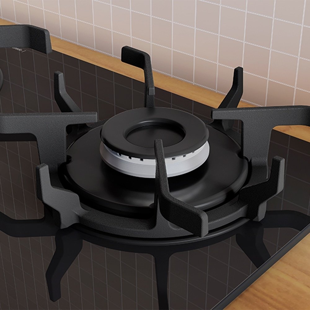 Fogão Cooktop a Gás 5 Bocas Itatiaia Itamaster - Tripla Chama, Preto, Bivolt