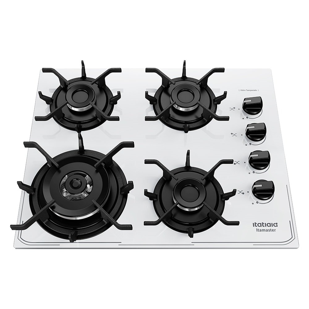 Fogão Cooktop Itatiaia 4 Bocas Itamaster | Tripla Chamas, Branco, Bivolt
