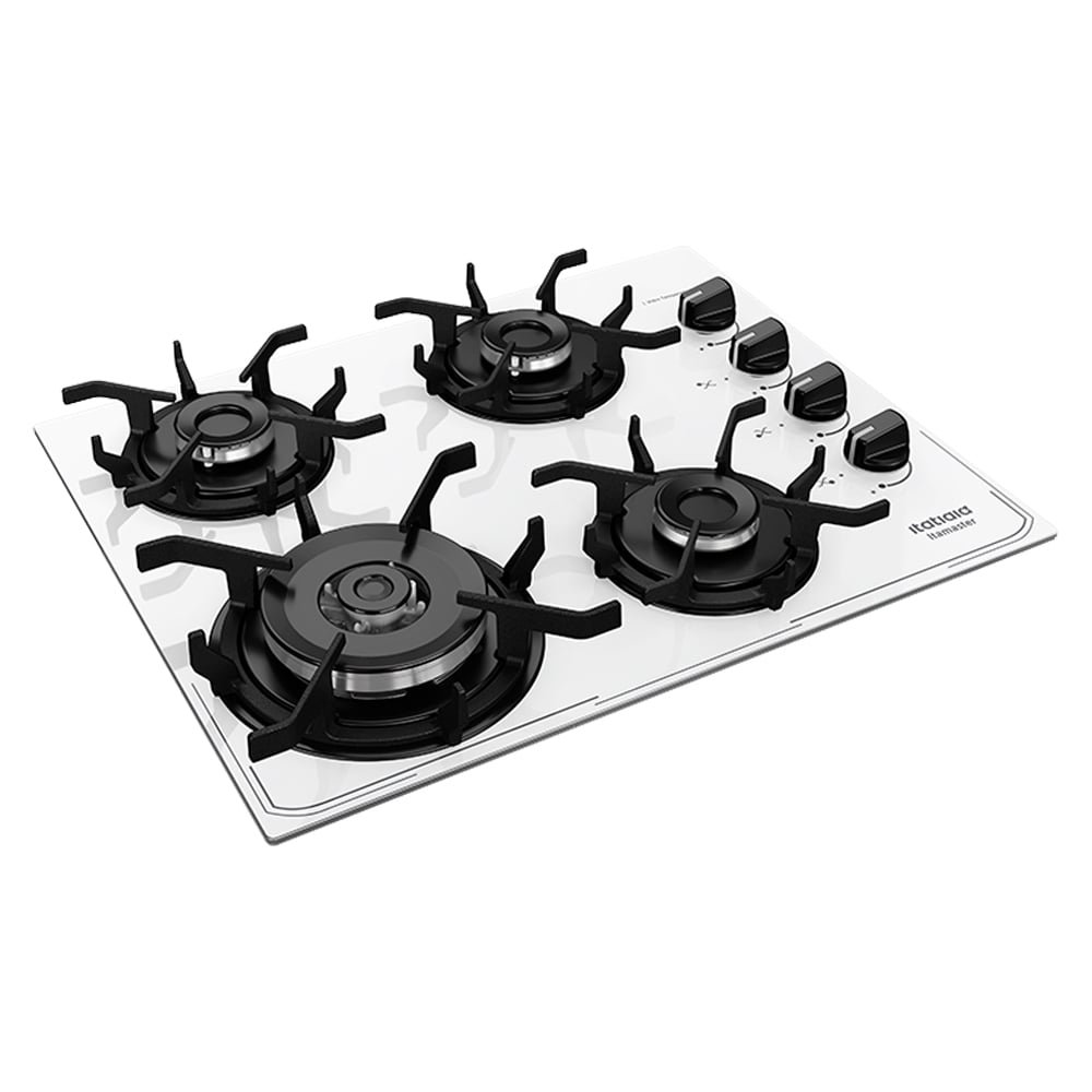 Fogão Cooktop Itatiaia 4 Bocas Itamaster | Tripla Chamas, Branco, Bivolt