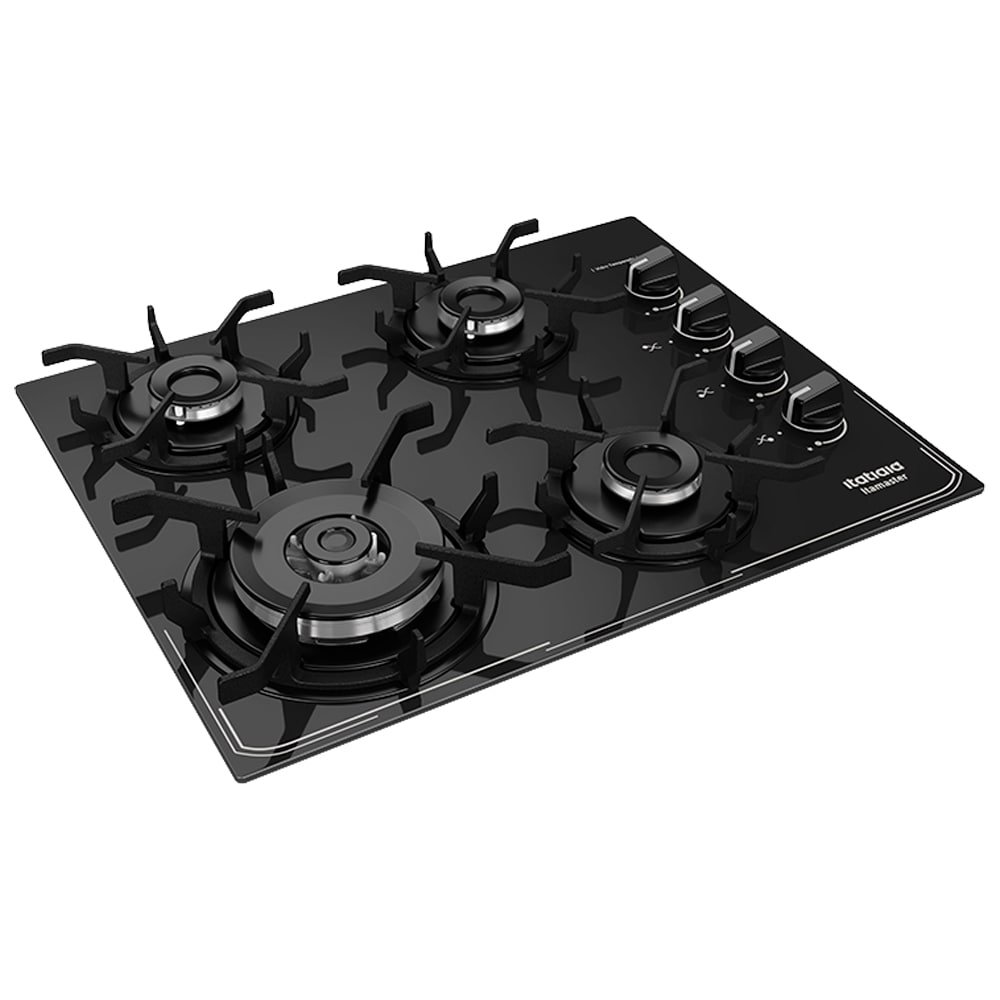 Fogão Cooktop Itatiaia 4 Bocas Itamaster | Tripla Chamas, Preto, Bivolt