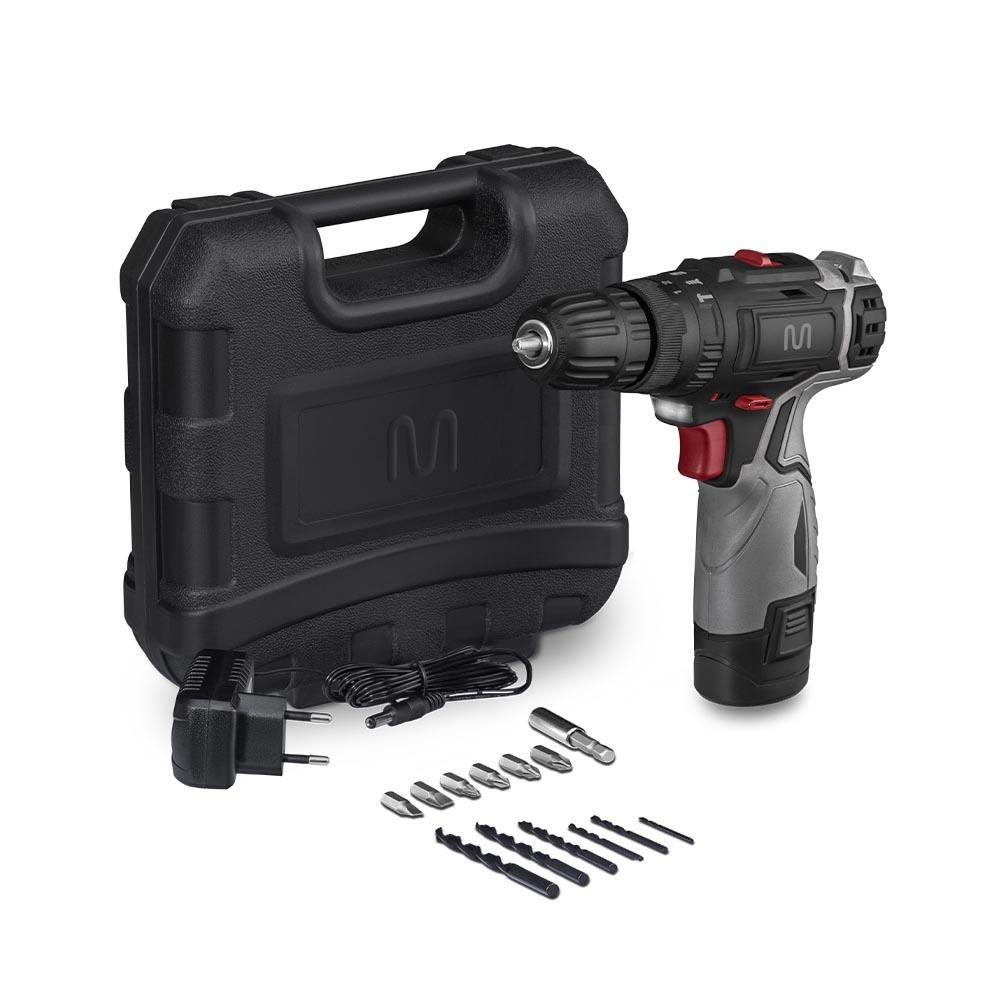 Kit Maleta Parafusadeira e Furadeira com Impacto 12v FE099 Multilaser