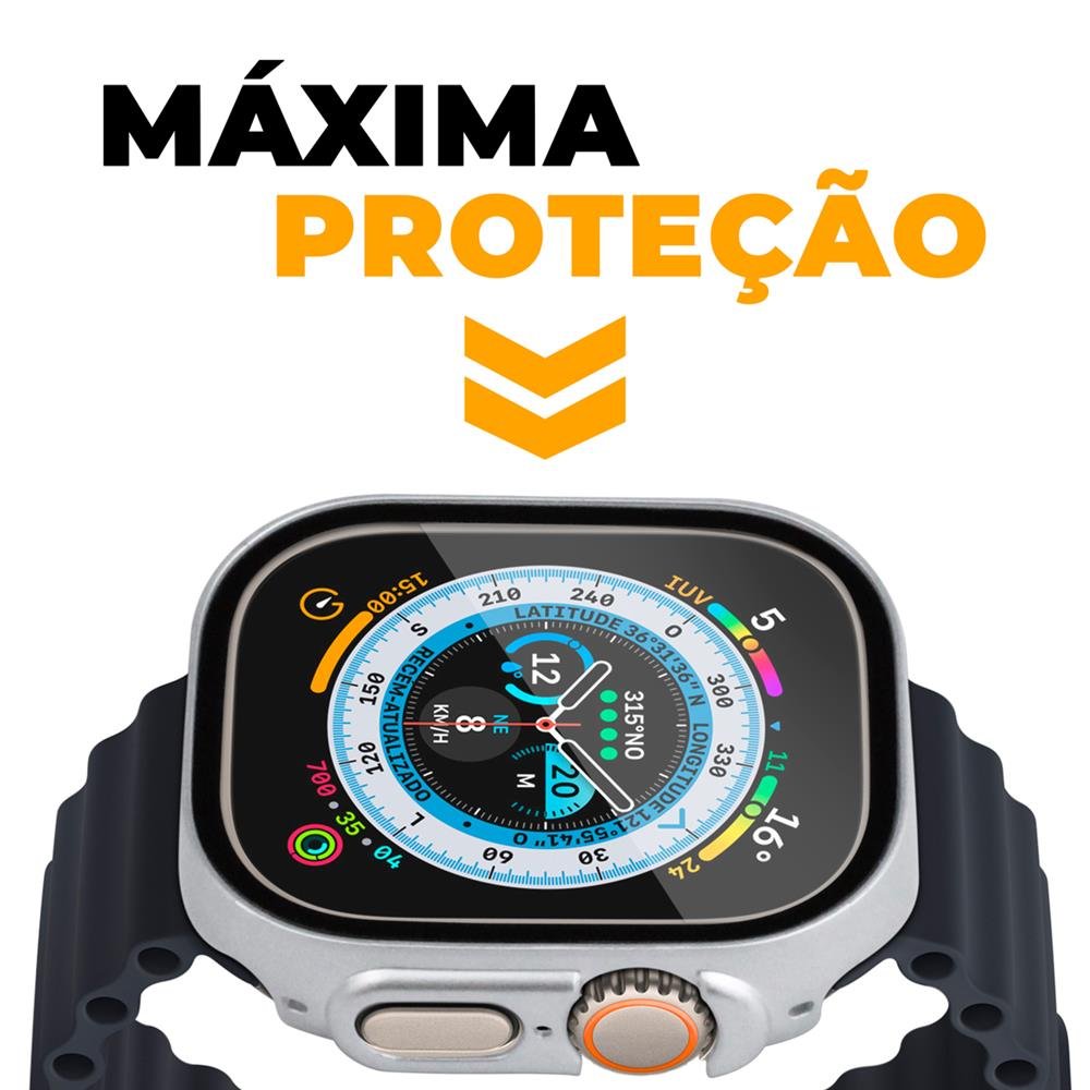 Case Armor Para Apple Watch Ultra 49Mm - Prata