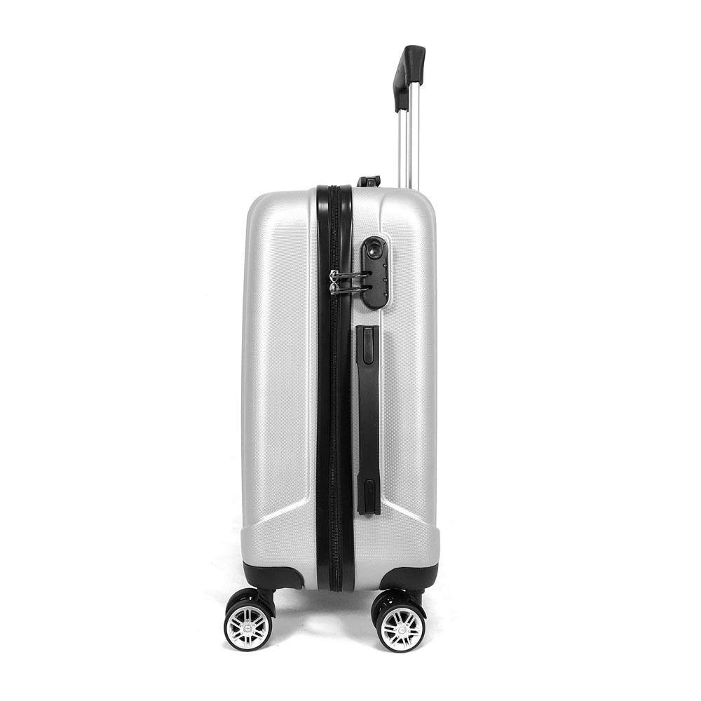 Mala de Bordo ABS 4 Rodas Adventure Fortt Prata - MAB01-PR