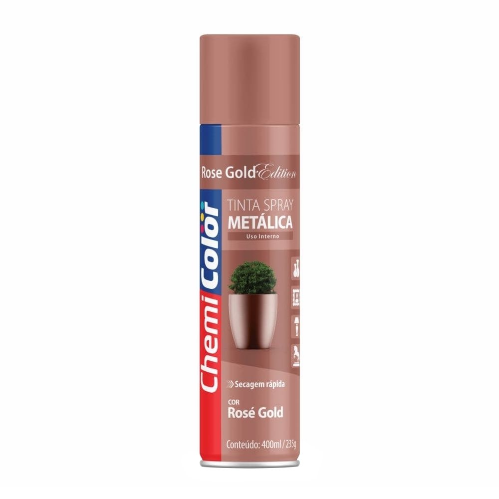 Tinta Spray Chemicolor Metálica Rosé Gold 400ml