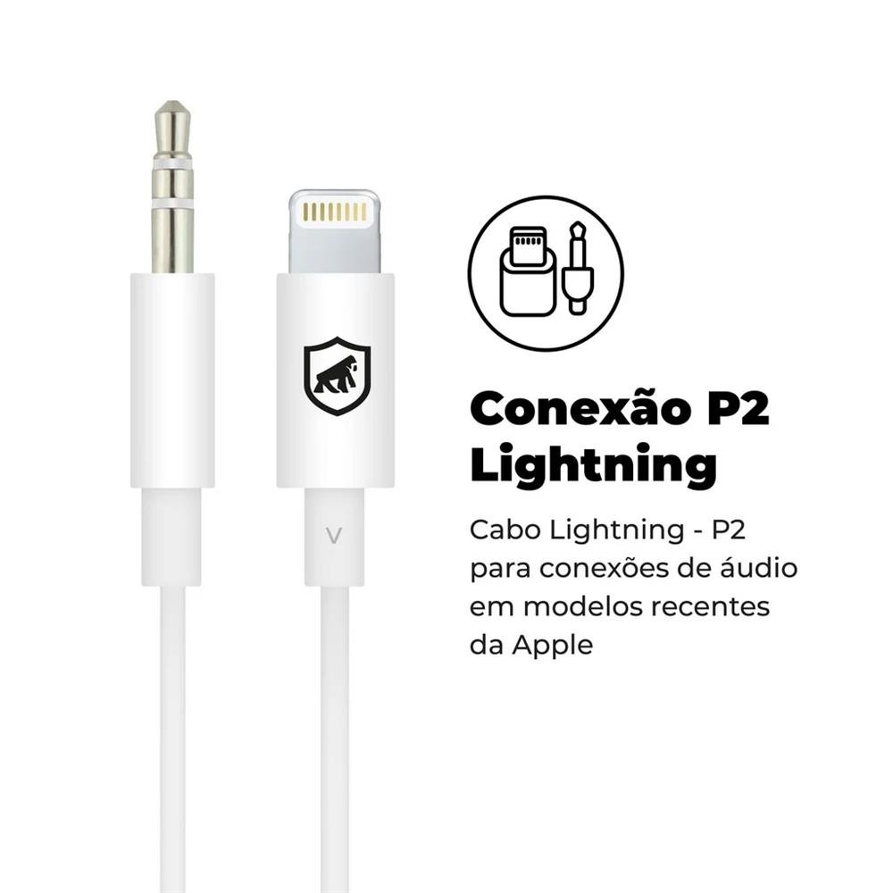 Cabo Auxiliar P2 Para Lightning - 1M