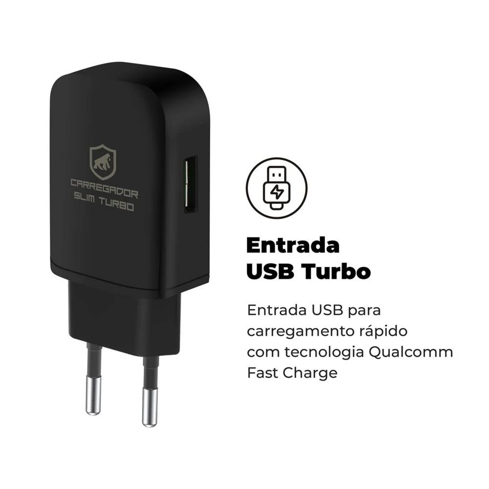 Carregador De Parede Turbo Slim
