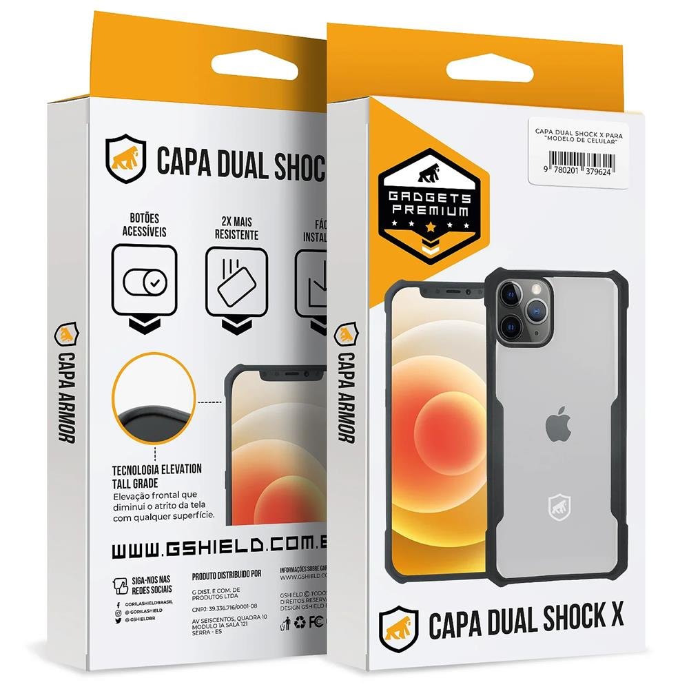 Capa Dual Shock X Para Iphone 7 / 8 / Se 2 / Se 3 | Martins Atacado