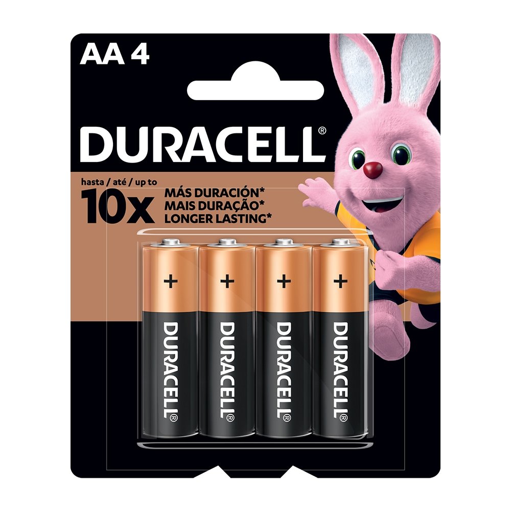 Pilha Duracell Alcalina Pequena AA - Embalagem com 4 unidades