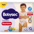 Fralda Babysec Shortinho Hiper G 52 Unidades