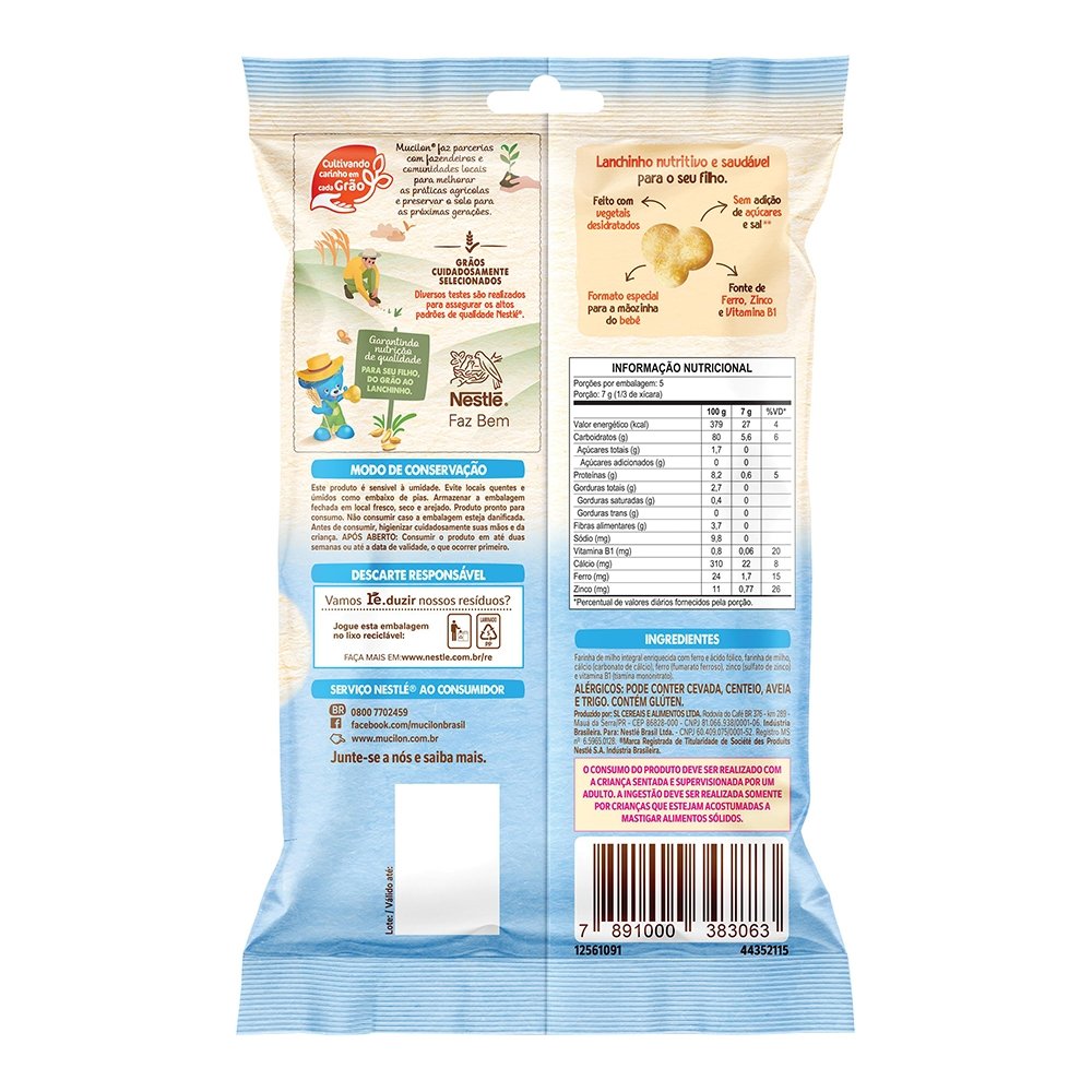 Snack Mucilon Pipoquinha 35g - Embalagem com 15 Unidades