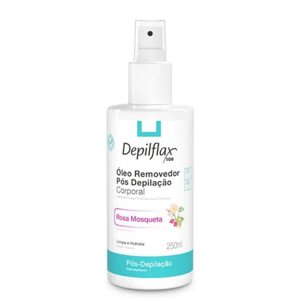 Óleo Removedor Pós Depilação Corporal Depilflax 250ml - rosa mosqueta