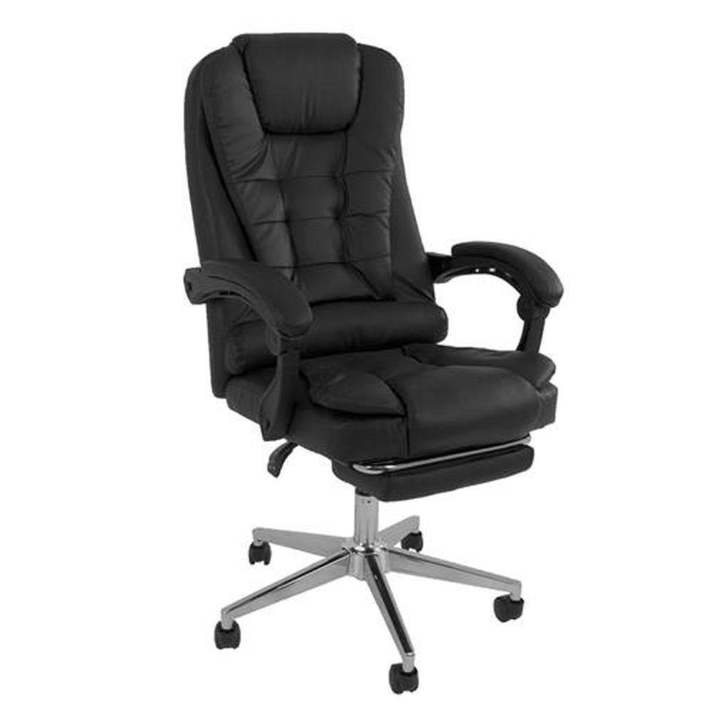 Cadeira De Escritorio Presidente Ergonomica Apoio Para Pés Oficial Webshop - Preta