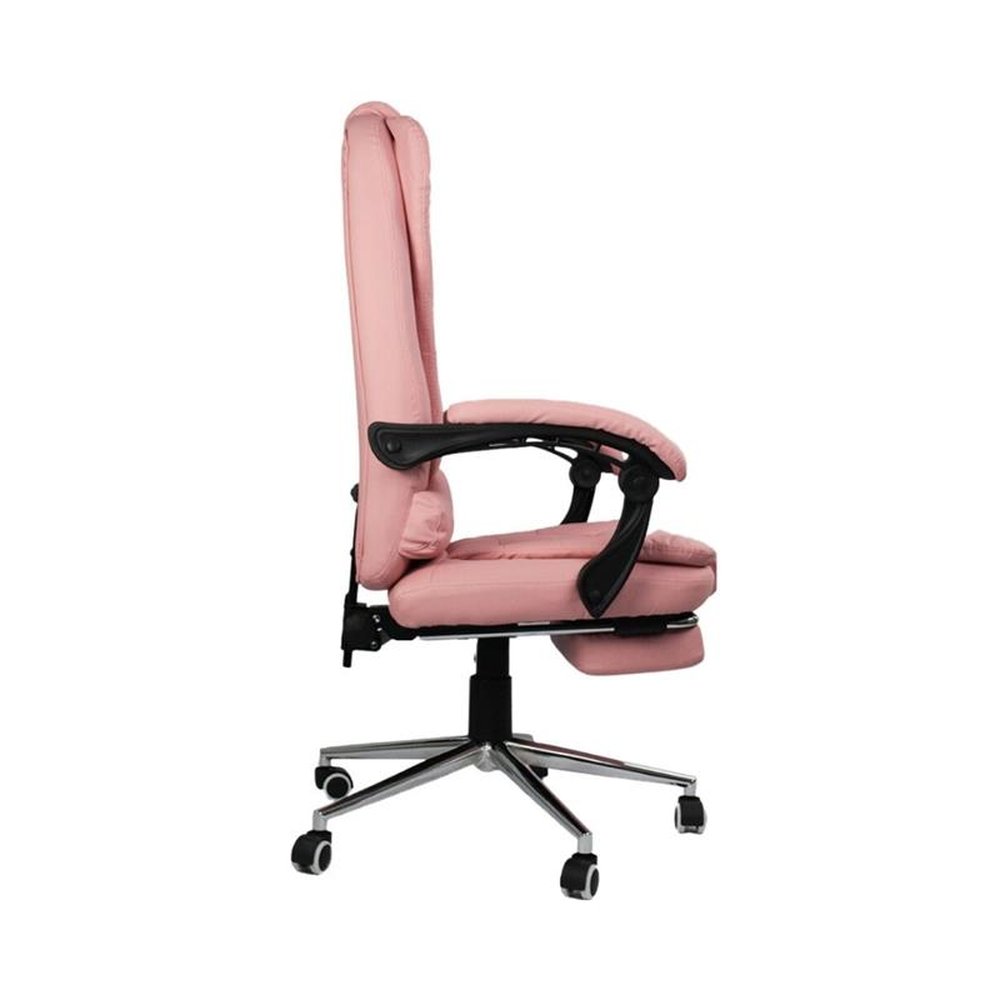 Cadeira De Escritorio Presidente Ergonomica Apoio Para Pés Oficial Webshop - Rosa