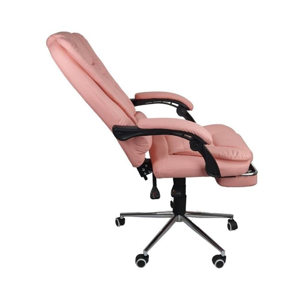 Cadeira De Escritorio Presidente Ergonomica Apoio Para Pés Oficial Webshop - Rosa