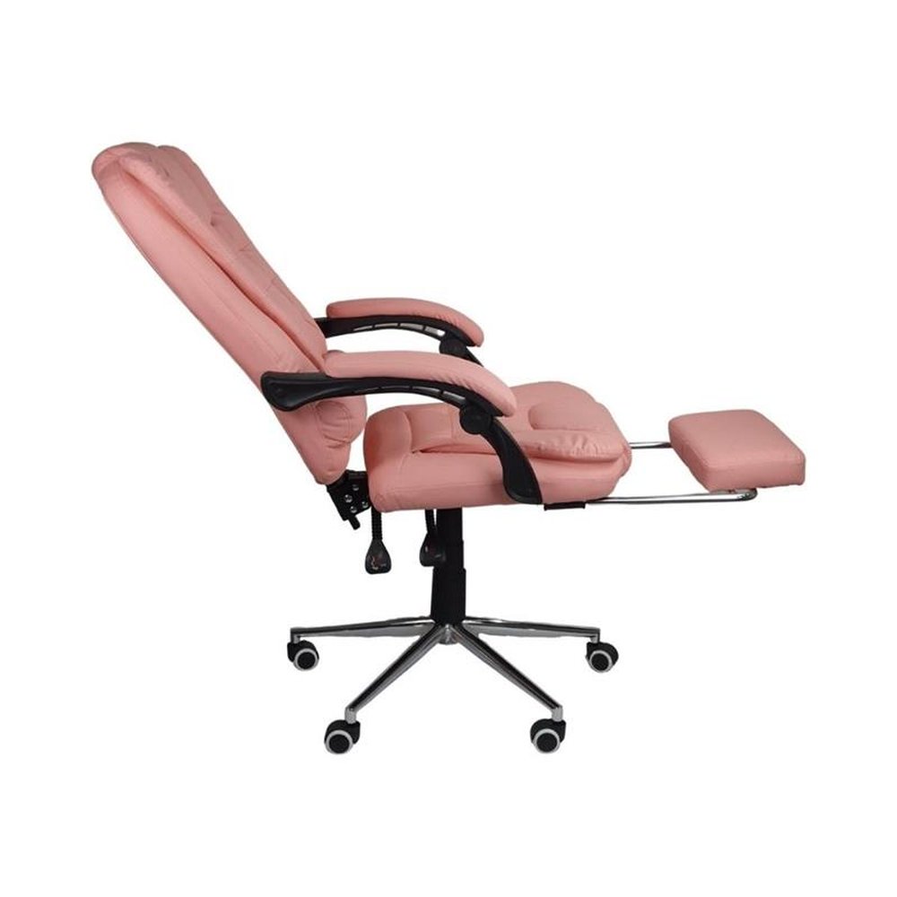 Cadeira De Escritorio Presidente Ergonomica Apoio Para Pés Oficial Webshop - Rosa