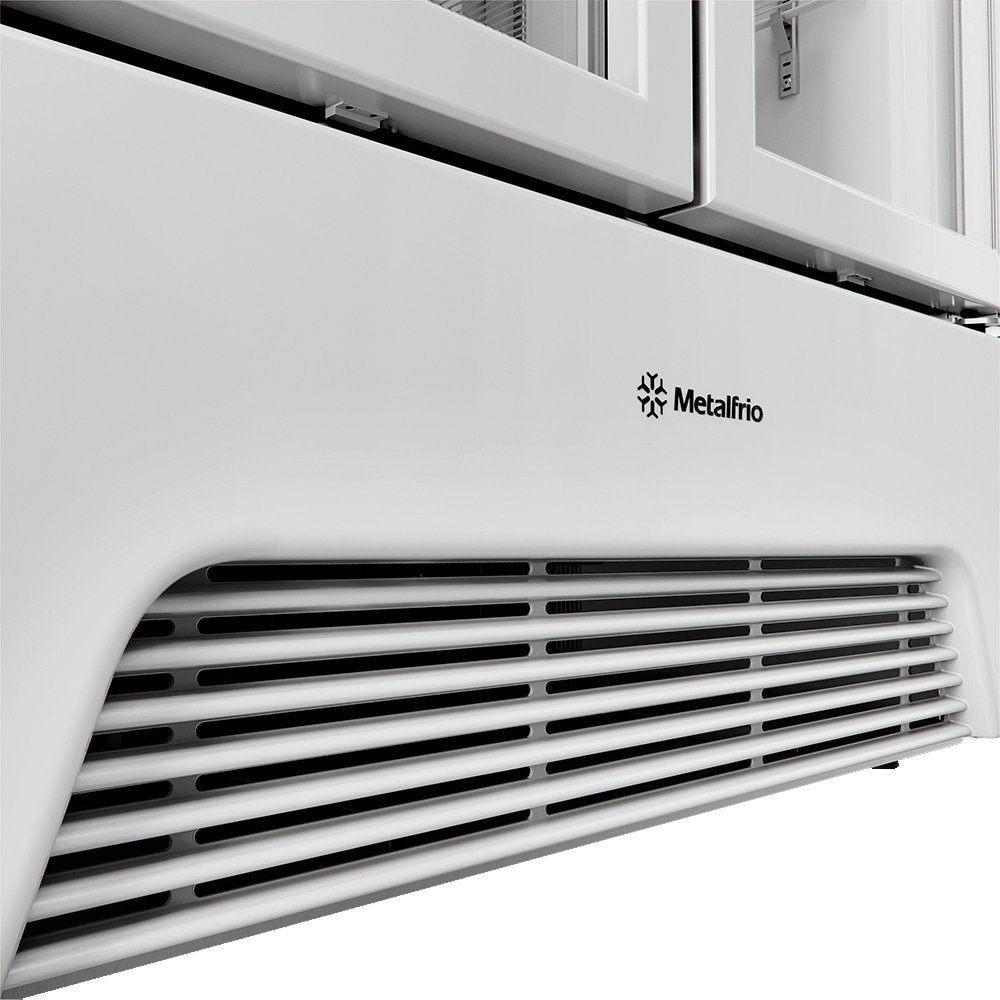 Refrigerador Vitrine Metalfrio Optima 752 Litros VB70AL - Porta de Vidro, Frost Free, Branco, 220V