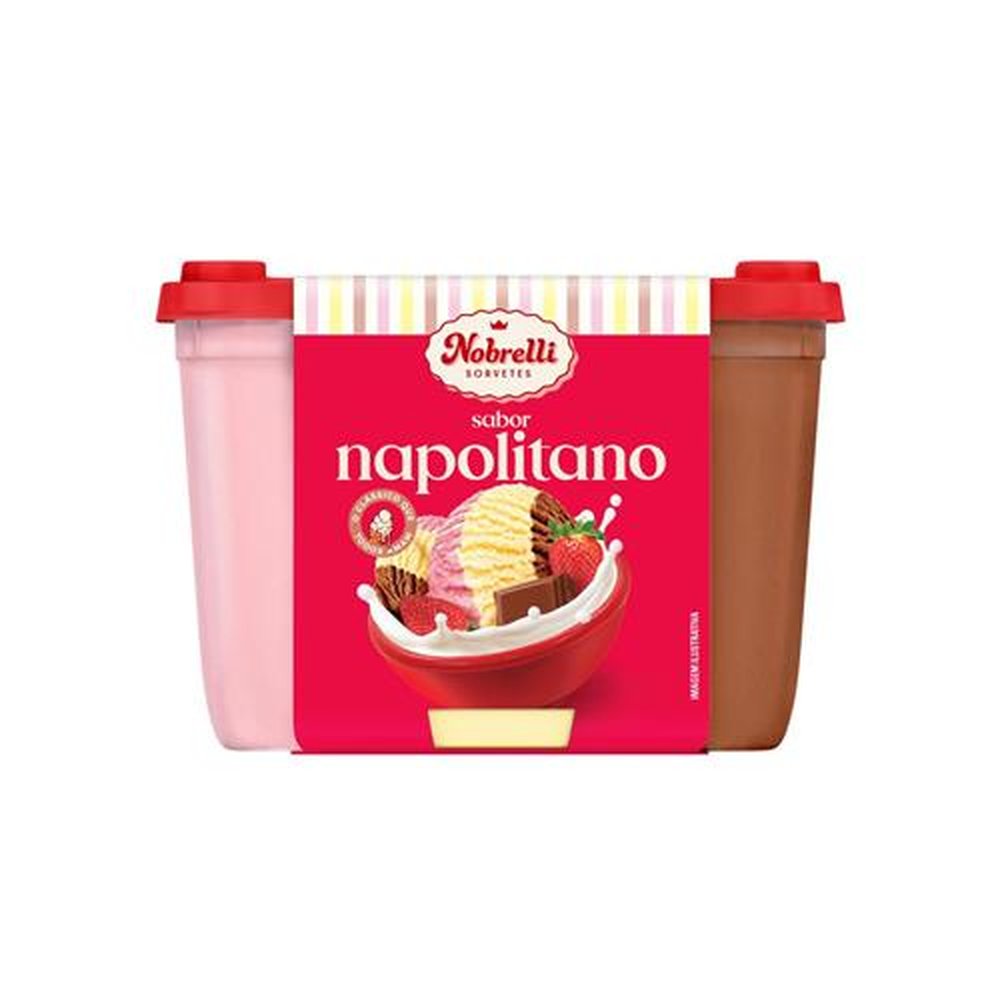 Sorvete Pote Napolitano Nobrelli 8x1,3l