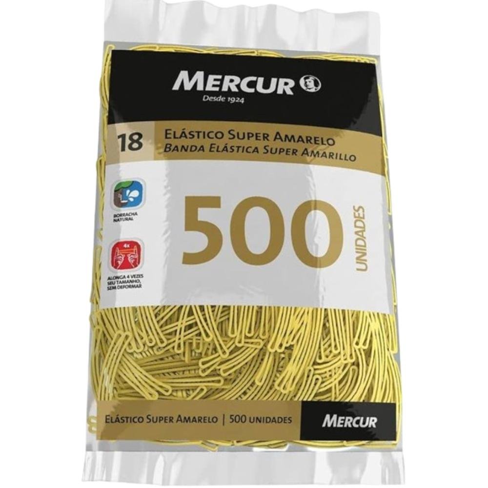 Gominha Amarelo Mercur 8,5Cmx1,2Mm Pct Com 500