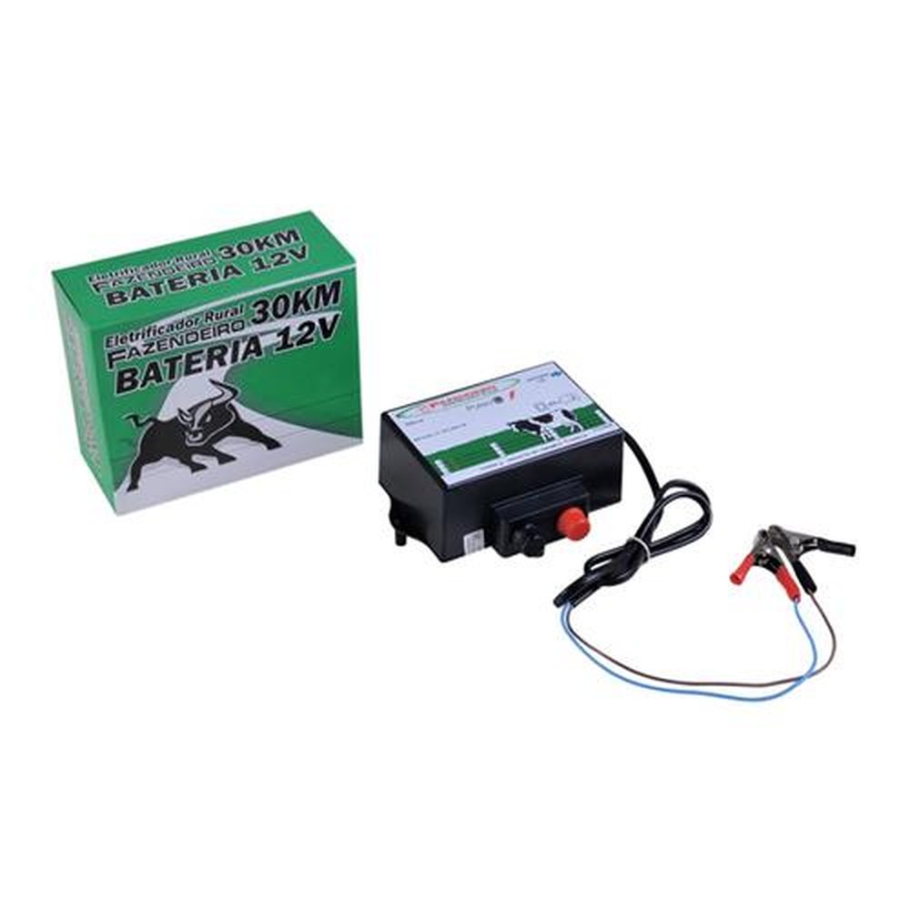 Eletrificador Rural Cerca Elétrica Fazendeiro 30Km Para Bateria 12V