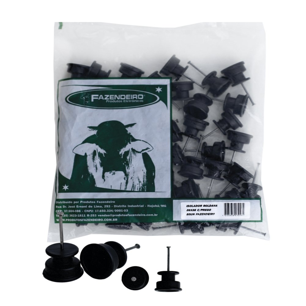 Isolador Tipo Roldana C/ Prego Cerca Elétrica 36x36 Com 50 | Martins ...