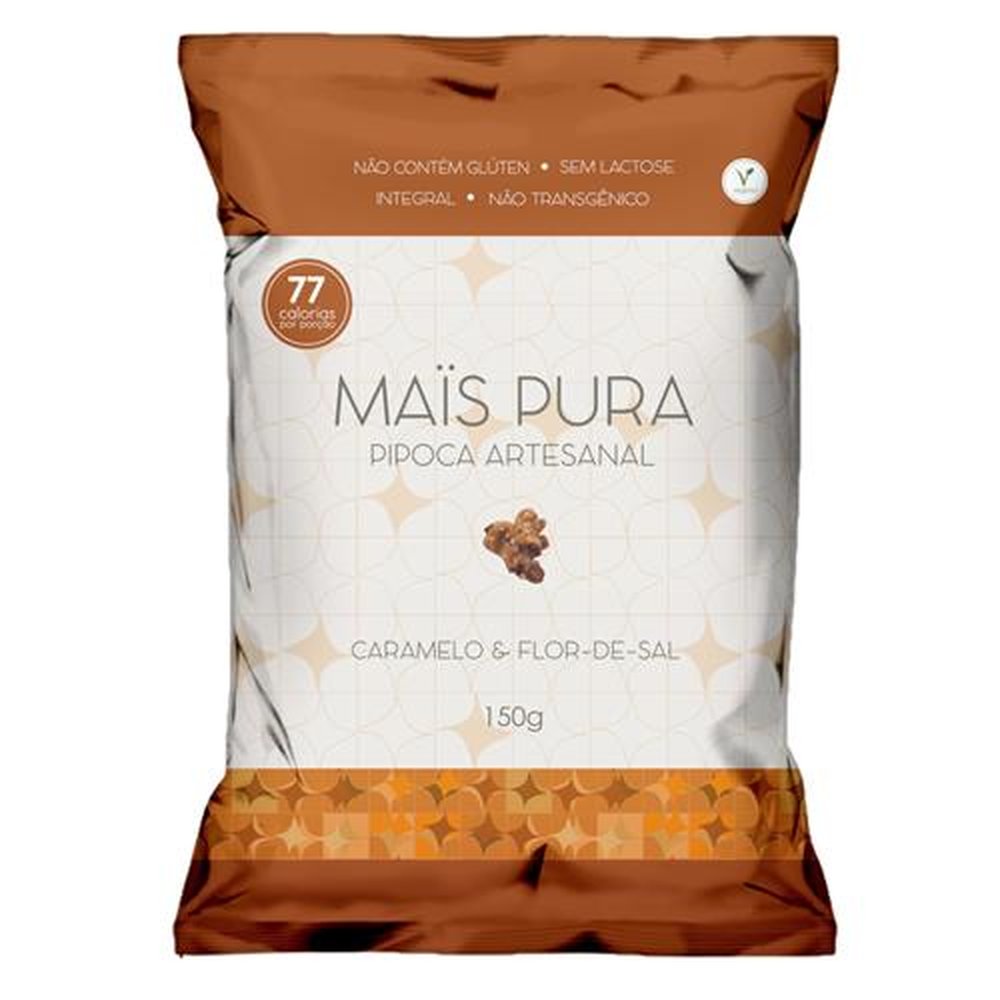 Pipoca Mais Pura Sabor Caramelo e Flor de Sal 150 g